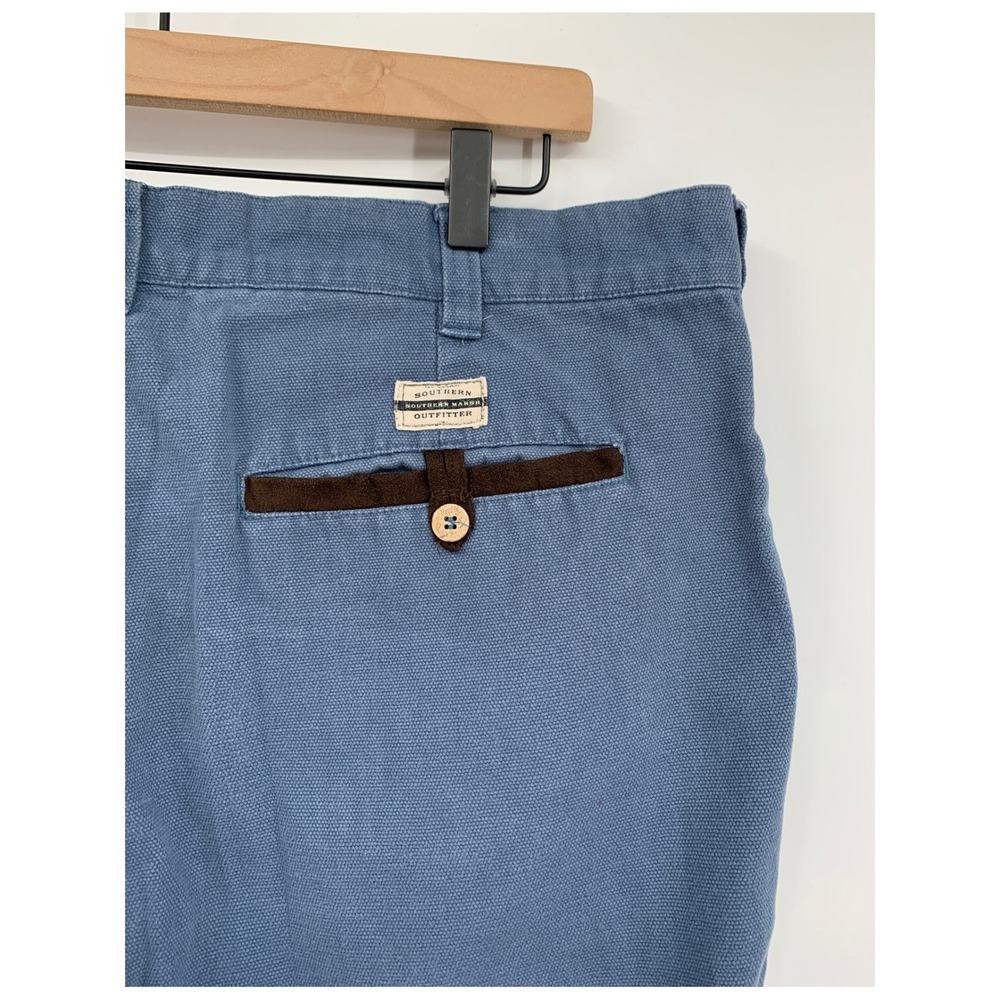 Southern Marsh Pants Mens 36x32 Blue Cotton Canvas Chino Straight Leg Preppy